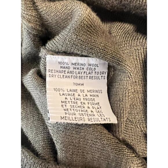 DO NOT PURCHASE SOLDEileen Fisher Olive Green 100% Merino Wool Knit Midi Skirt M - Picture 6 of 7